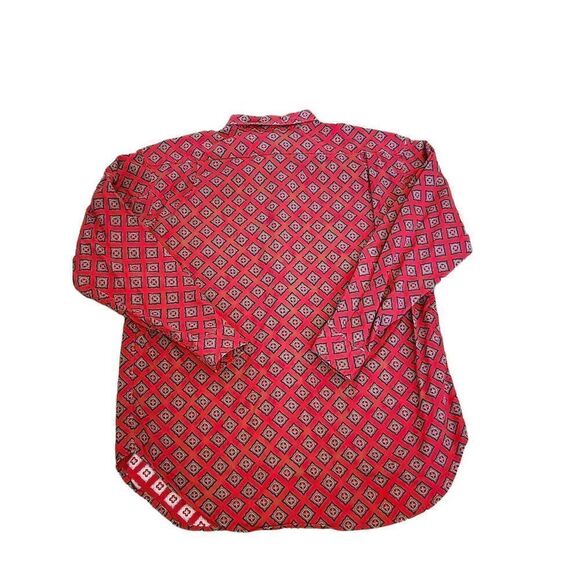 Vtg Gap mens med button up red geometric allover print chest pocket 100% cotton - Picture 8 of 8